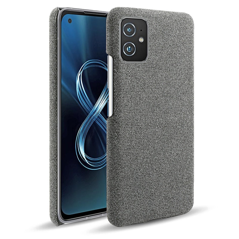Deksel til ASUS ZenFone 8 чехол Hard PC Shockproof Woven Textile Fabric Cloth Back Cover For zenfone 8 Global 8 Flip Protective