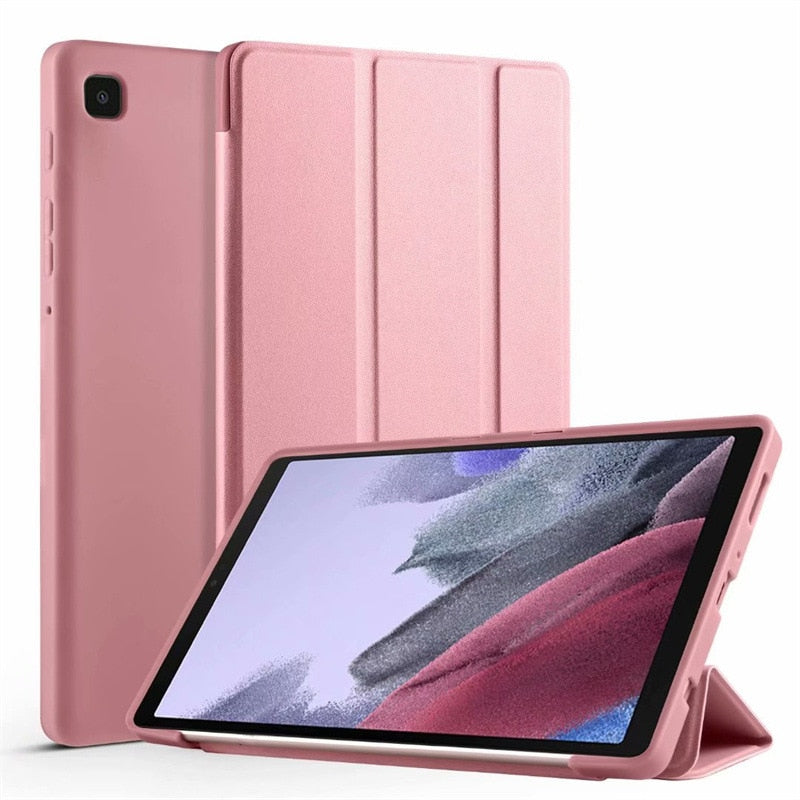 Deksel til Samsung Galaxy Tab A8 10.5" SM-X200 X205 X207 Tab A7 10.4 smart-etui i skinn med stativ og dvalefunksjon