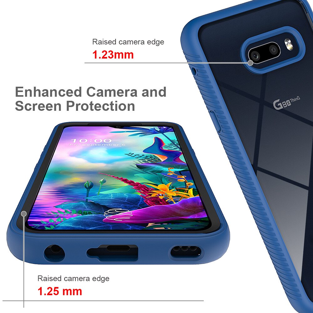 Deksel til LG G8X ThinQ / LG V50S ThinQ Funda Capa Two Layer Structure Hybrid Shockproof Shell Heavy Duty Phone Cover