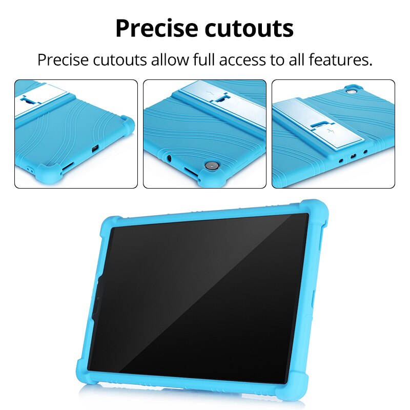 Deksel til Lenovo Tab M10 Plus 3rd Gen 10.6 inch TB-125F Case Silicone Stand Cover For Lenovo Tab M10 HD 2nd Gen TB-X306X Tablet Funda