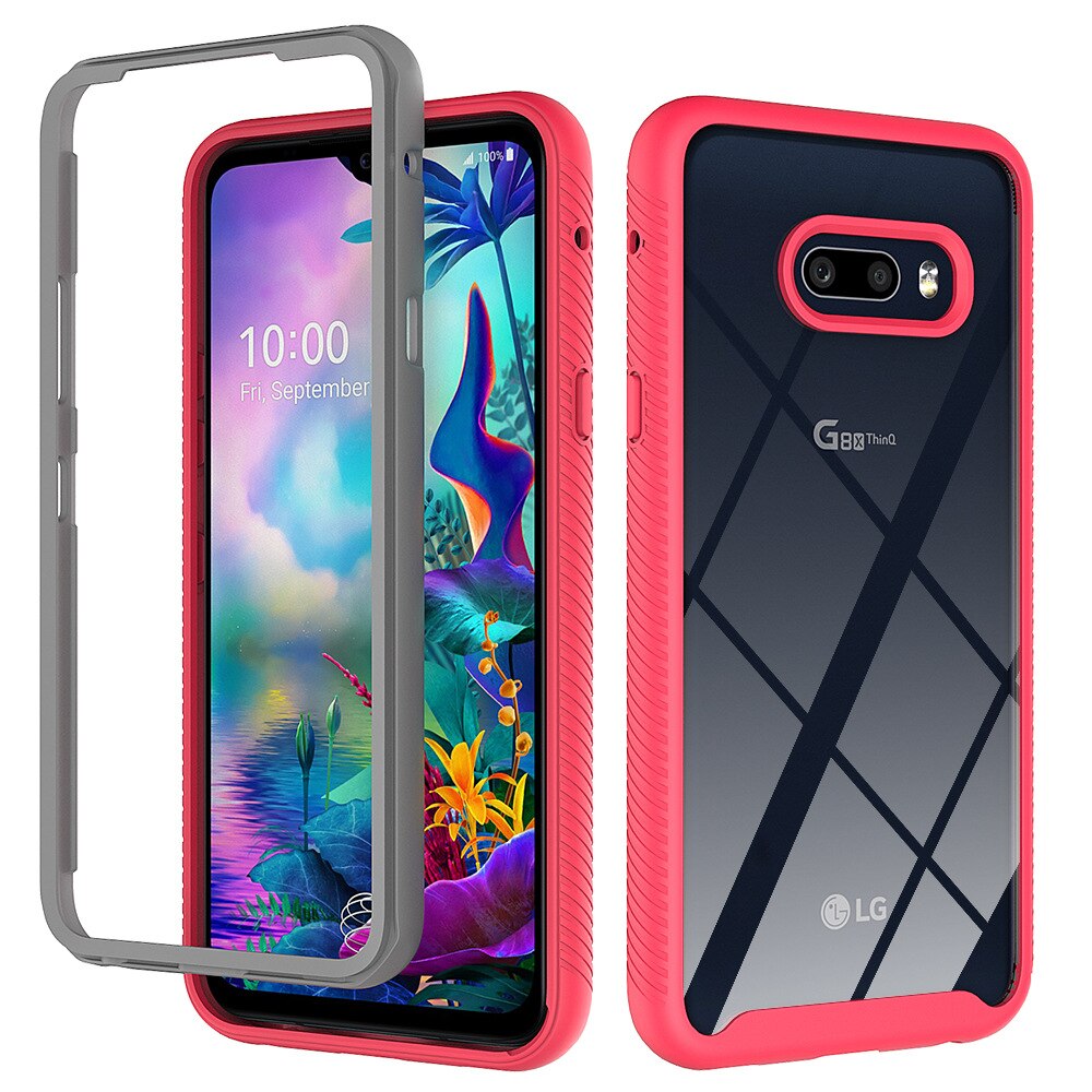 Deksel til LG G8X ThinQ / LG V50S ThinQ Funda Capa Two Layer Structure Hybrid Shockproof Shell Heavy Duty Phone Cover