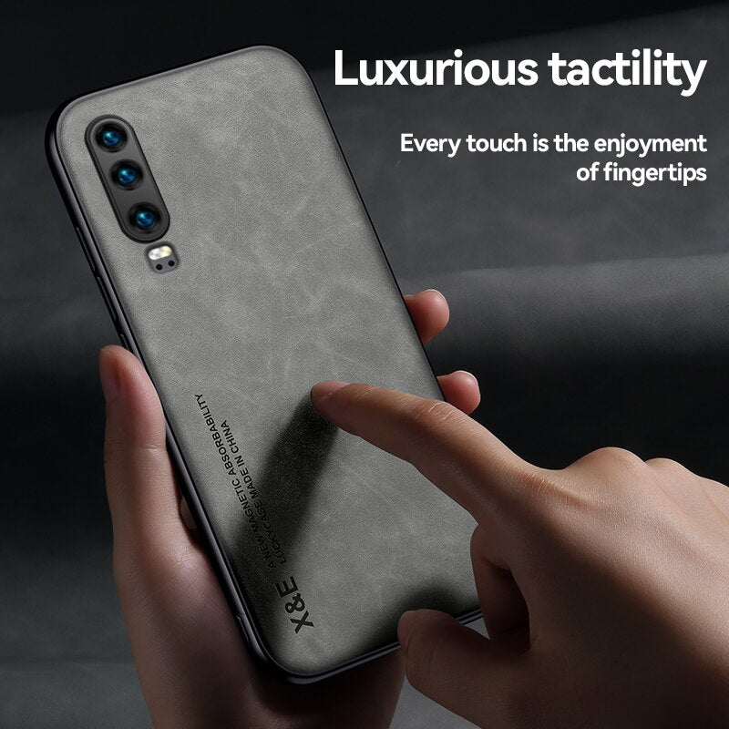 Deksel til Huawei P30 P40 P20 Pro Lite P30Pro P30Lite P20Pro Full Protective Matte Covers With Metal Plate