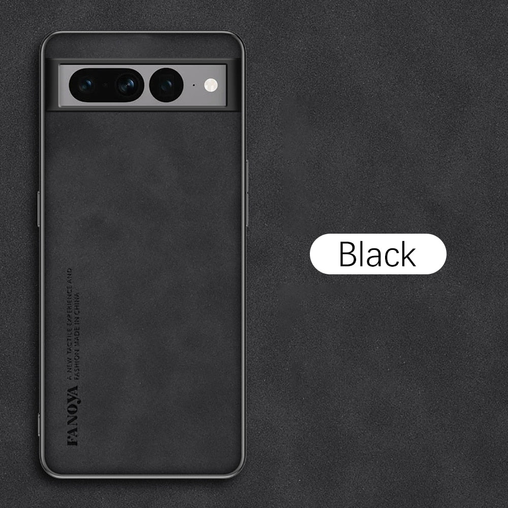 Deksel til Google Pixel 7 Pro Case Lambskin Leather Soft Silicone Back Cover Googe Pixel7 7Pro Pixel7Pro Camera Shockproof Bumper Funda