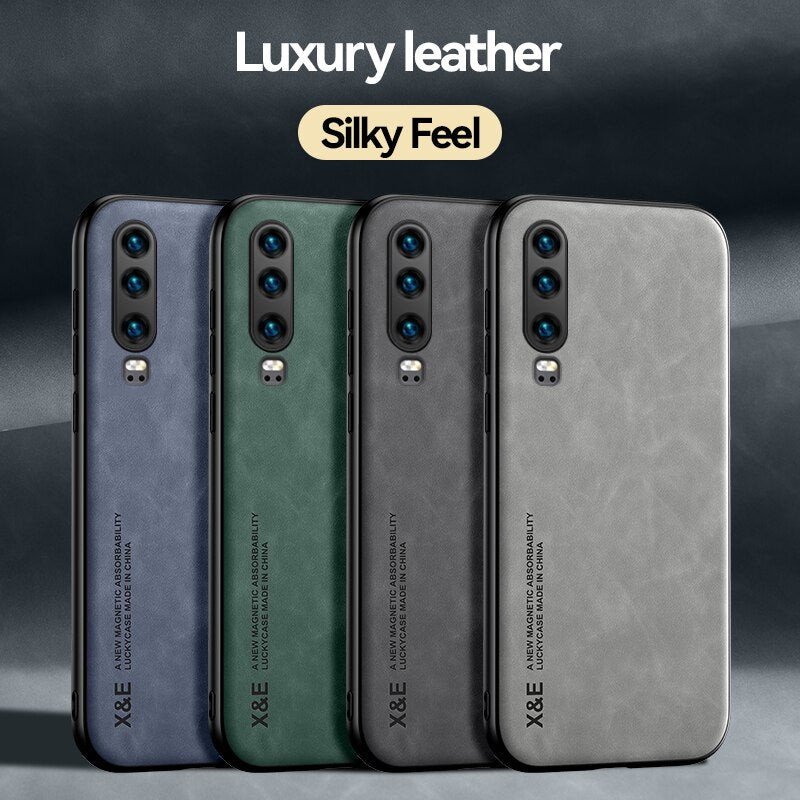 Deksel til Huawei P30 P40 P20 Pro Lite P30Pro P30Lite P20Pro Full Protective Matte Covers With Metal Plate