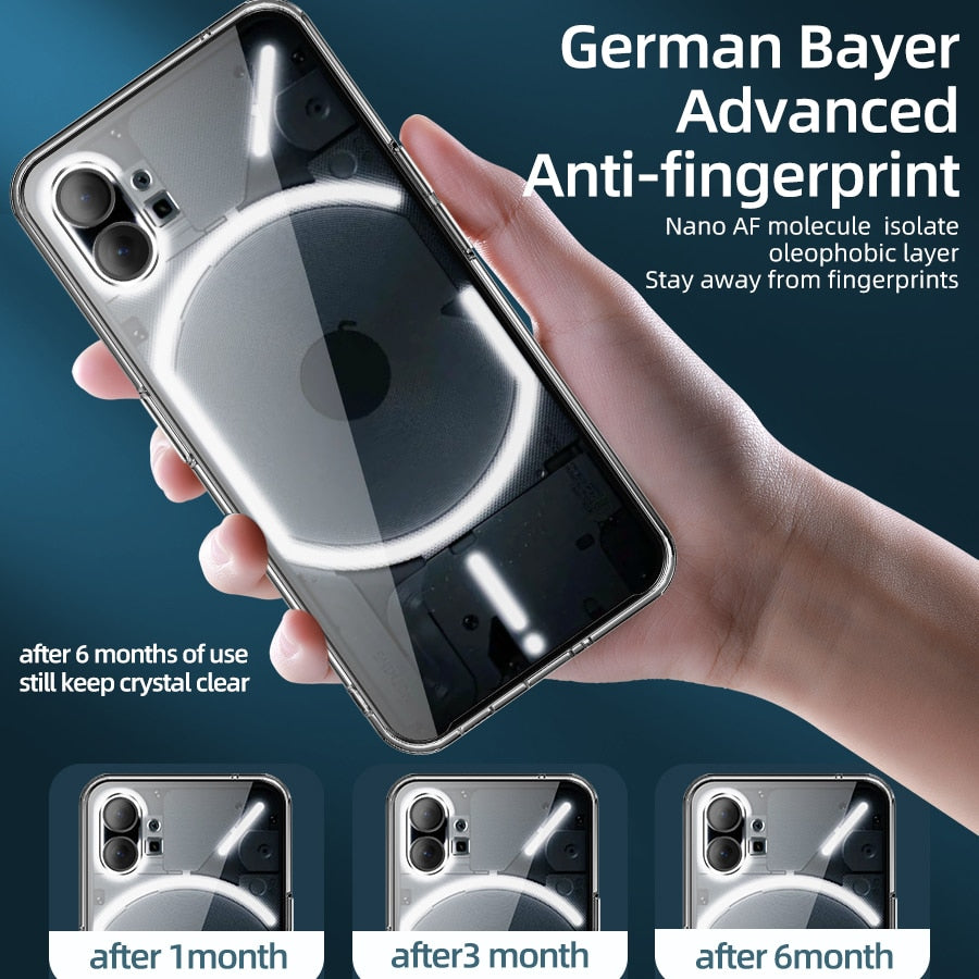Deksel til Nothing Phone 1 Case Crystal Clear Hard PC Shockproof Camera Protection Transparent Back Cover for Nothing Phone (1)