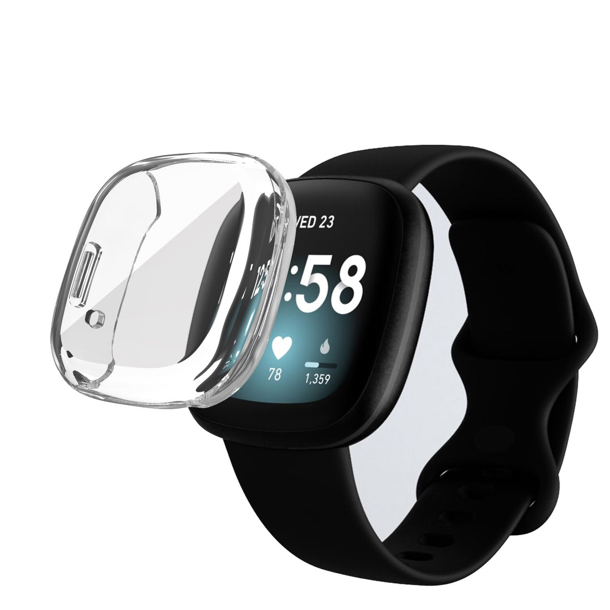 Deksel til Fitbit Versa 3 og Sense galvanisert TPU-deksel (Modell A)