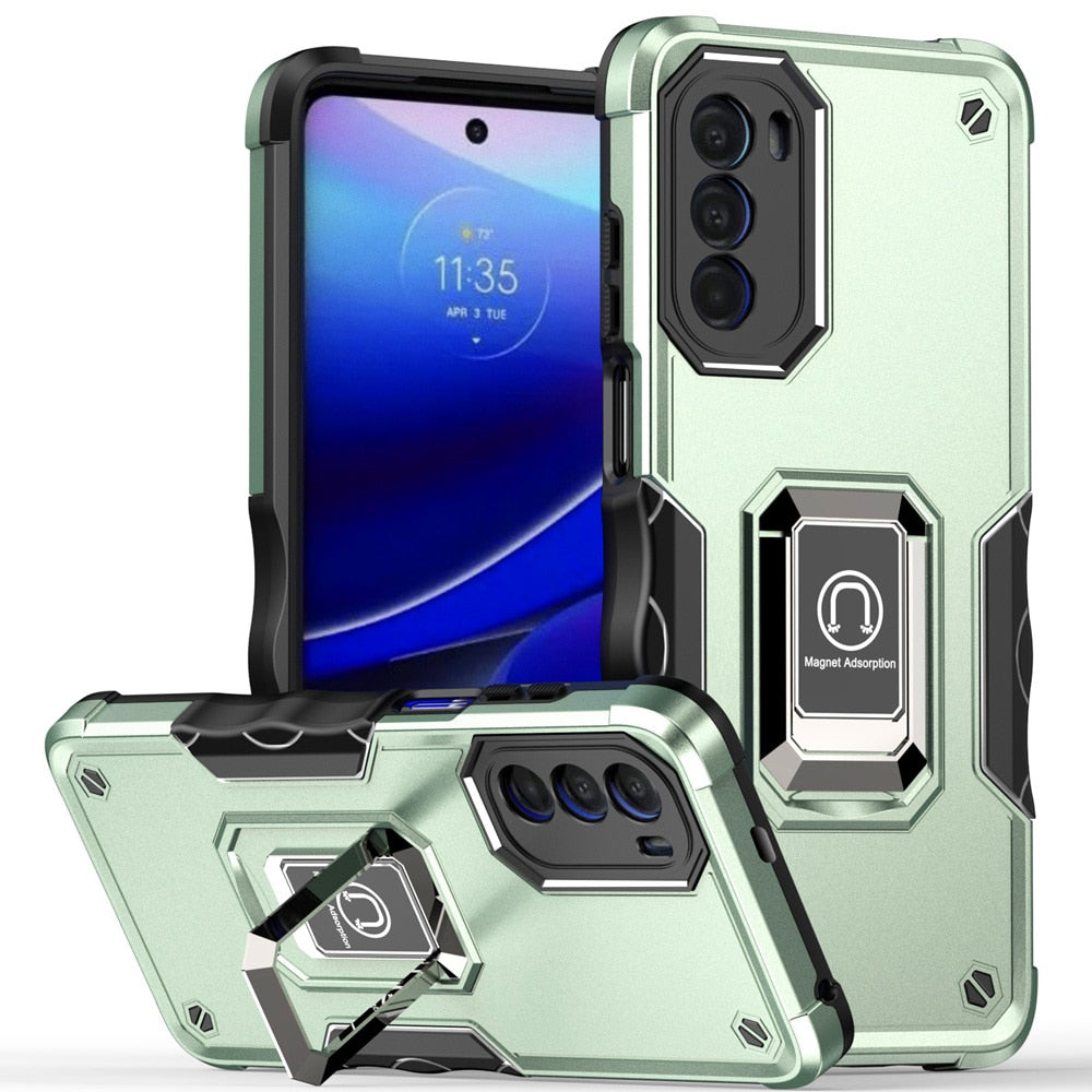 Deksel til Motorola MOTO G52 5G G71 G51 G41 G31 G50 G60 S Ring Stand Phone Back Cover for MOTO G 5G 2022