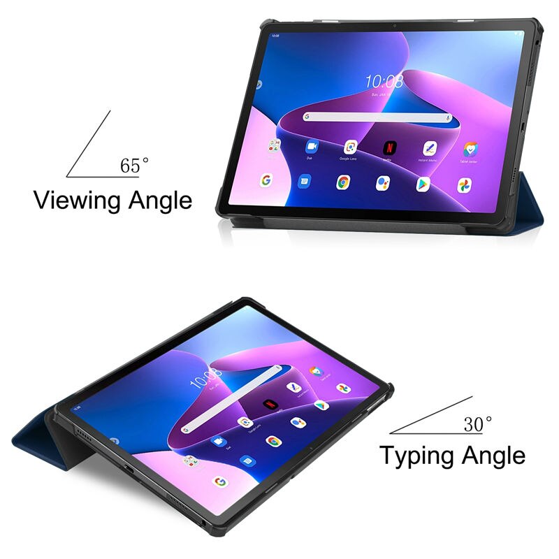 Deksel til Lenovo Xiaoxin Pad 2022 Tab M10 Plus 3rd Gen Case 10.6" TB128FU TB125FU Cover Funda Tablet Tri-Fold Magnetic Stand Capa