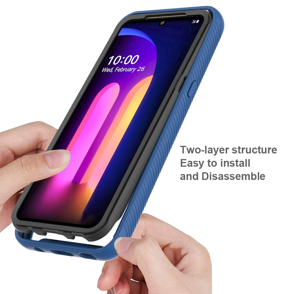 Deksel til LG V60 ThinQ Case LG V50s G8 G8X ThinQ Shockproof Bumper Back Clear TPU Phone Case for LG Velvet 5G Stylo 6 5 Harmony 4