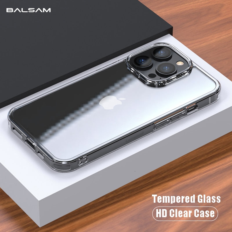 Deksel til iPhone 14 11 12 13 Mini Pro XS Max X XR Transparent Hard deksel For iPhone 14 7 8 Plus Fundas