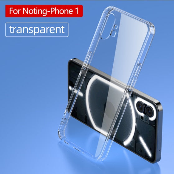 Deksel til Nothing Phone 1 Case Crystal Clear Hard PC Shockproof Camera Protection Transparent Back Cover for Nothing Phone (1)