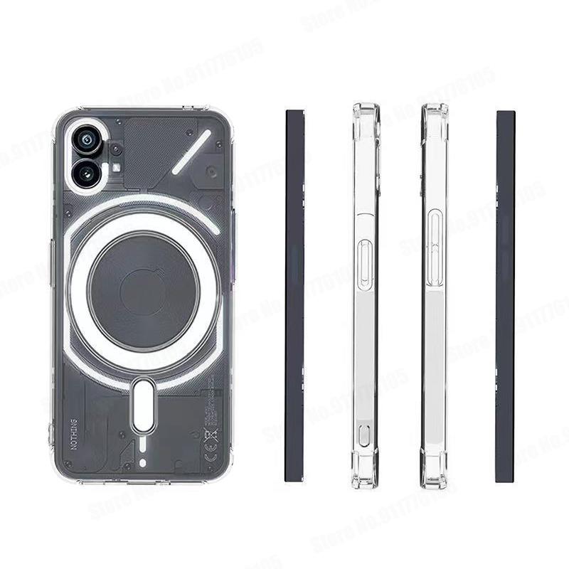 Deksel til Nothing Phone 1 Wireless Charging Magsafing Cover For Nothing Phone One 5G Clear Transparent Cover