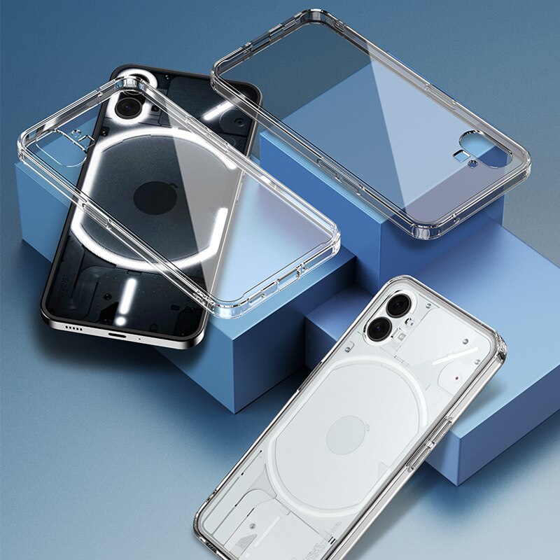 Deksel til Nothing Phone 1 Case Crystal Clear Hard PC Shockproof Camera Protection Transparent Back Cover for Nothing Phone (1)