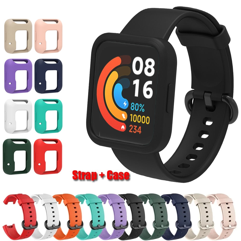 Deksel til Xiaomi Redmi Watch 2 / Mi Watch 2 Lite Smartwatch Strap Sport Bracelet Watch Band with beskyttelsesdeksel deksel