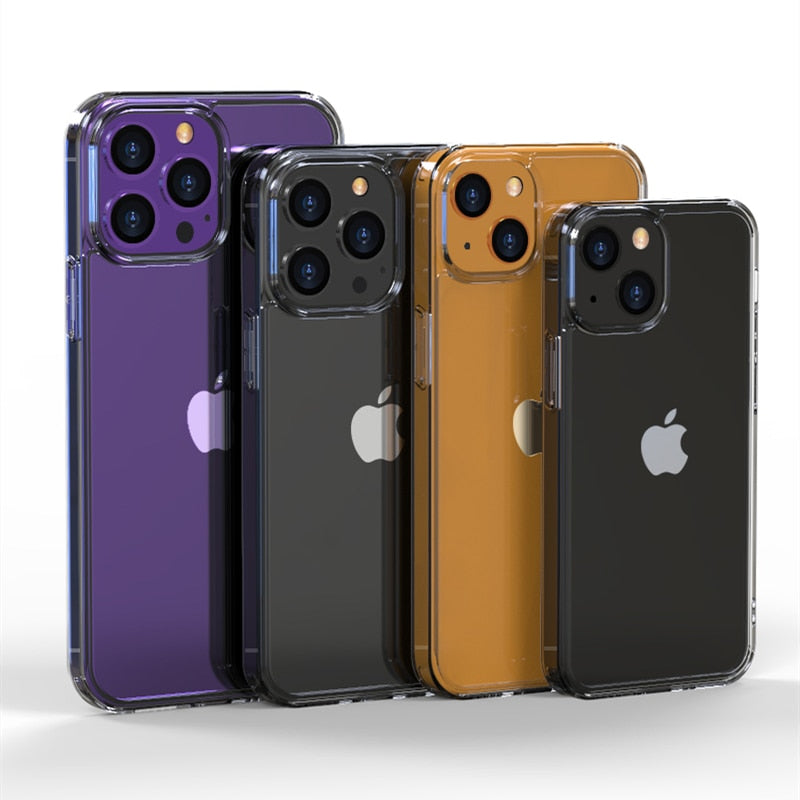 Deksel til iPhone 14 11 12 13 Mini Pro XS Max X XR Transparent Hard deksel For iPhone 14 7 8 Plus Fundas