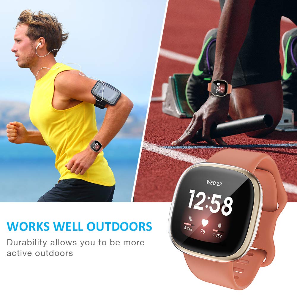 Deksel til Fitbit Versa 2 / 3 / 4 og Sense heldekkende TPU-bumper