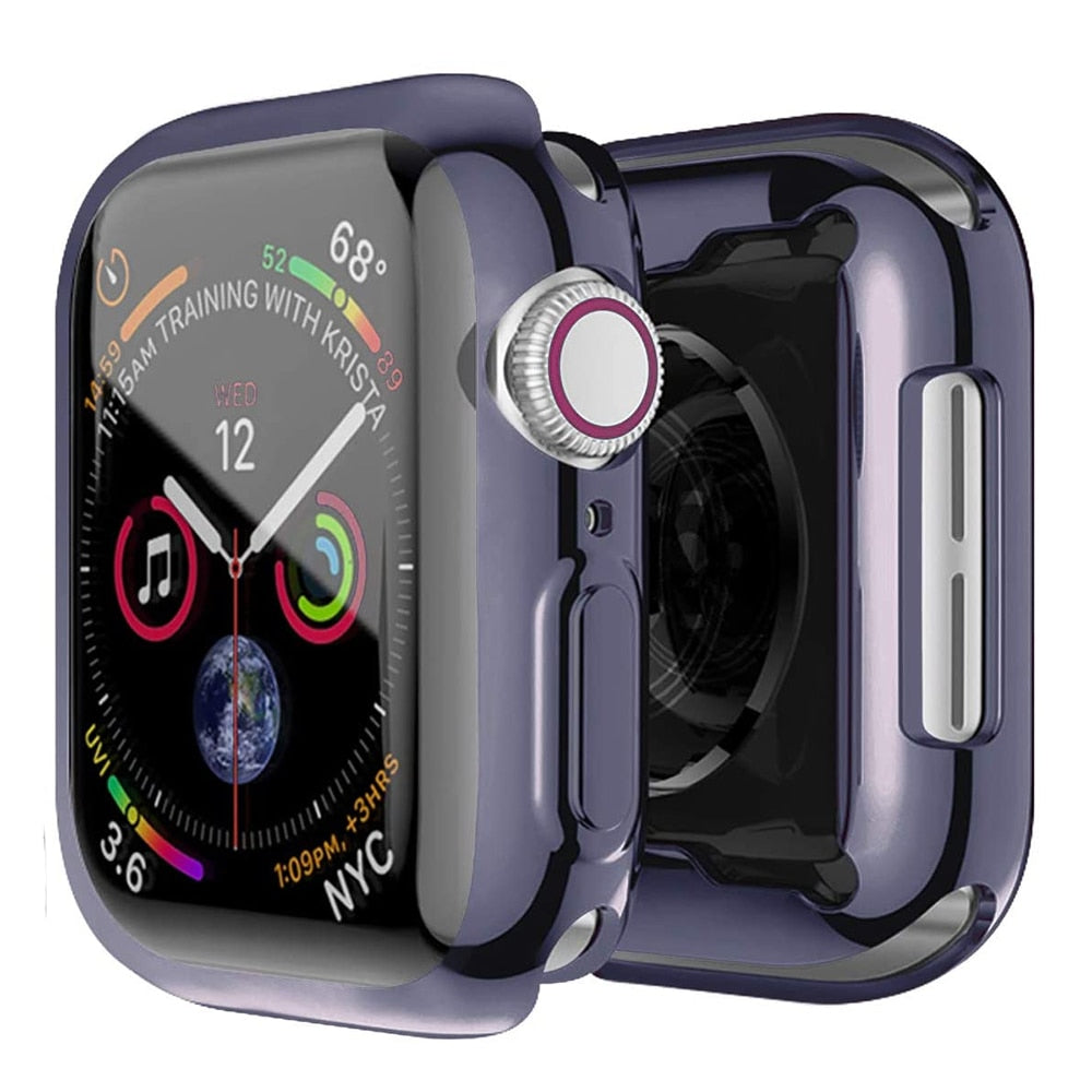 Deksel til Apple Watch Series 3-7 & SE (38-45mm) - Heldekkende mykt TPU-deksel