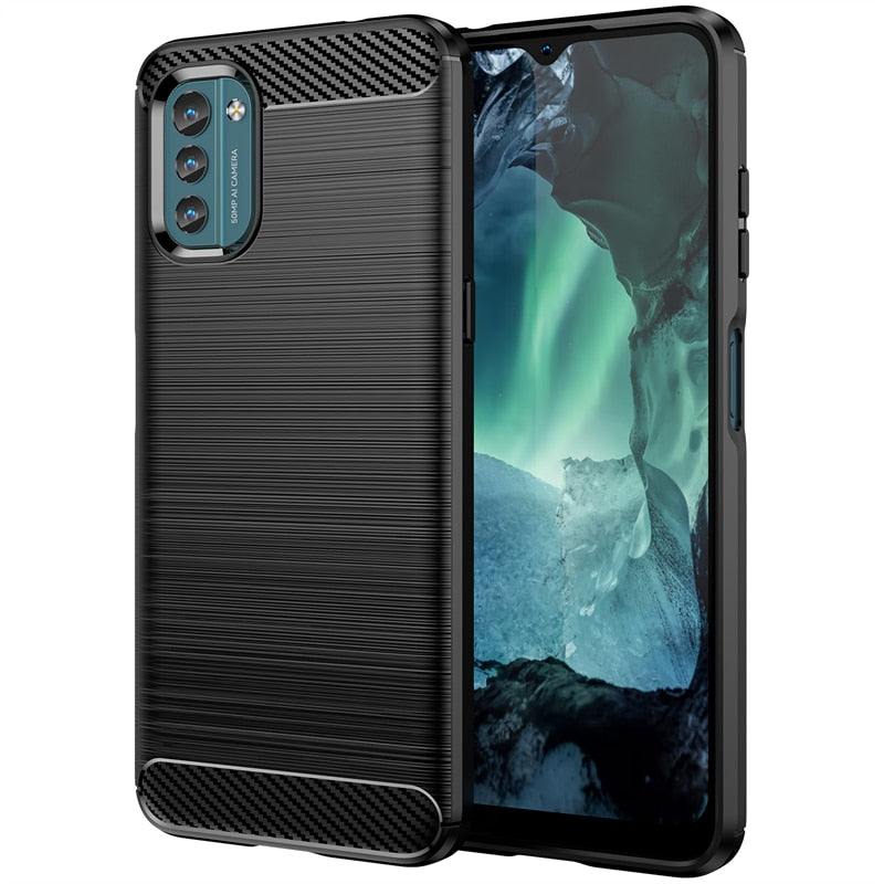 Deksel til Nokia G21 deksel For Nokia G21 G11 G20 G10 X100 C21 Plus støtsikkert karbonfiber-deksel For Nokia G21 deksel