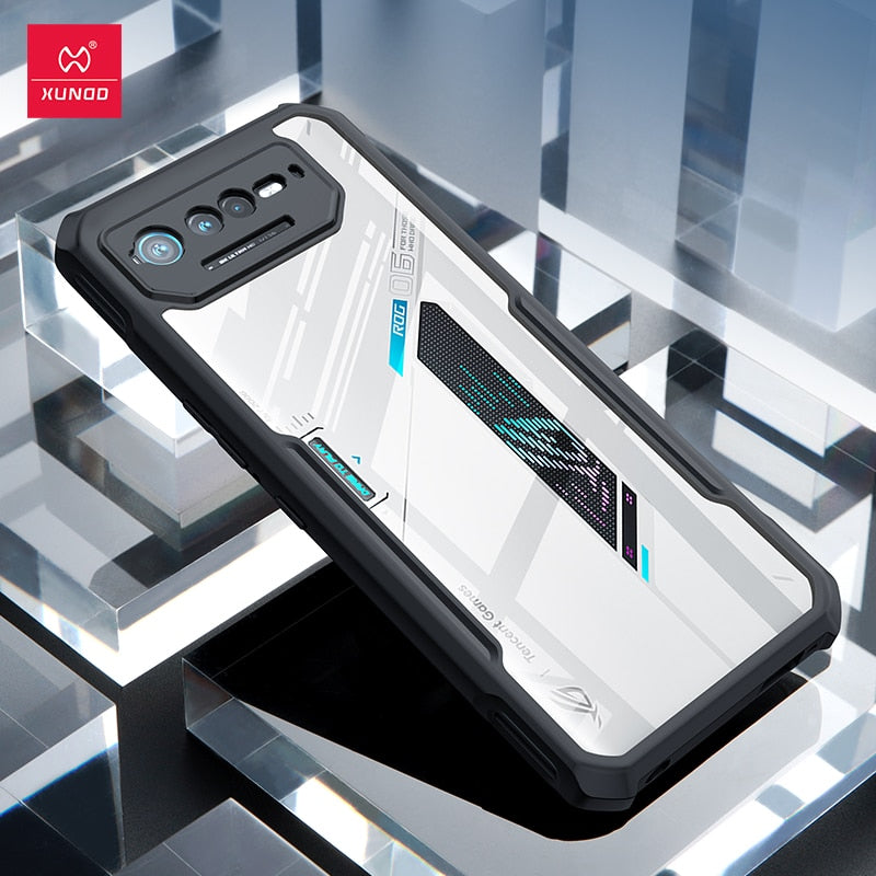 Deksel til Asus ROG Phone 6D Ultimate Case, Transparent Airbag Cover For ROG Phone 5 5S 6 6D Pro Ultimate Case