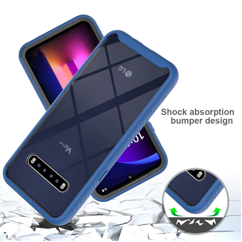 Deksel til LG V60 ThinQ Case LG V50s G8 G8X ThinQ Shockproof Bumper Back Clear TPU Phone Case for LG Velvet 5G Stylo 6 5 Harmony 4