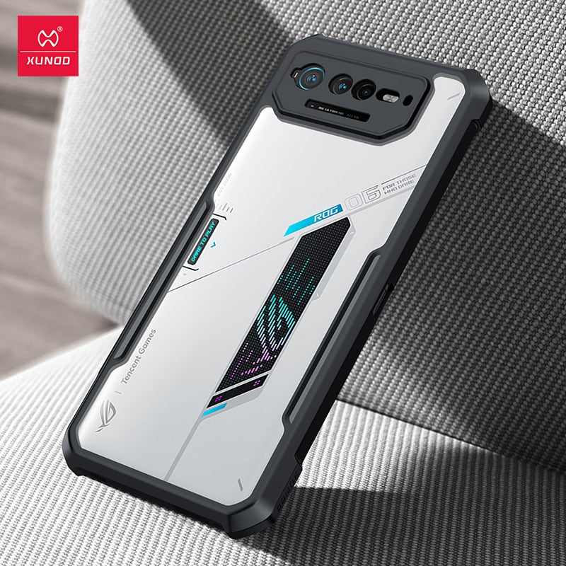 Deksel til Asus ROG Phone 6 6 Pro Case,Airbags Bumper Shockproof Shell,Transparent Back Cover For ASUS Rog Phone 5 6 Pro Case