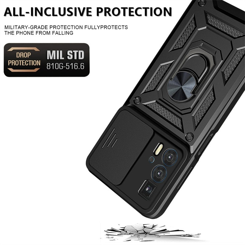 Deksel til Motorola Edge 20 Pro Case Slide Camera Armor Phone Cases For Moto Edge20 Lite Edge 2021 Edges Magnetic Holder Stand Cover