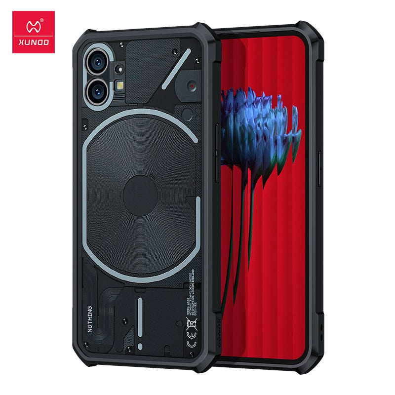 Deksel til Nothing Phone 1 Case,Airbags Shockproof Shell PC+TPU Soft Thin Back Transparent Cover For Nothing Phone 1 Funda