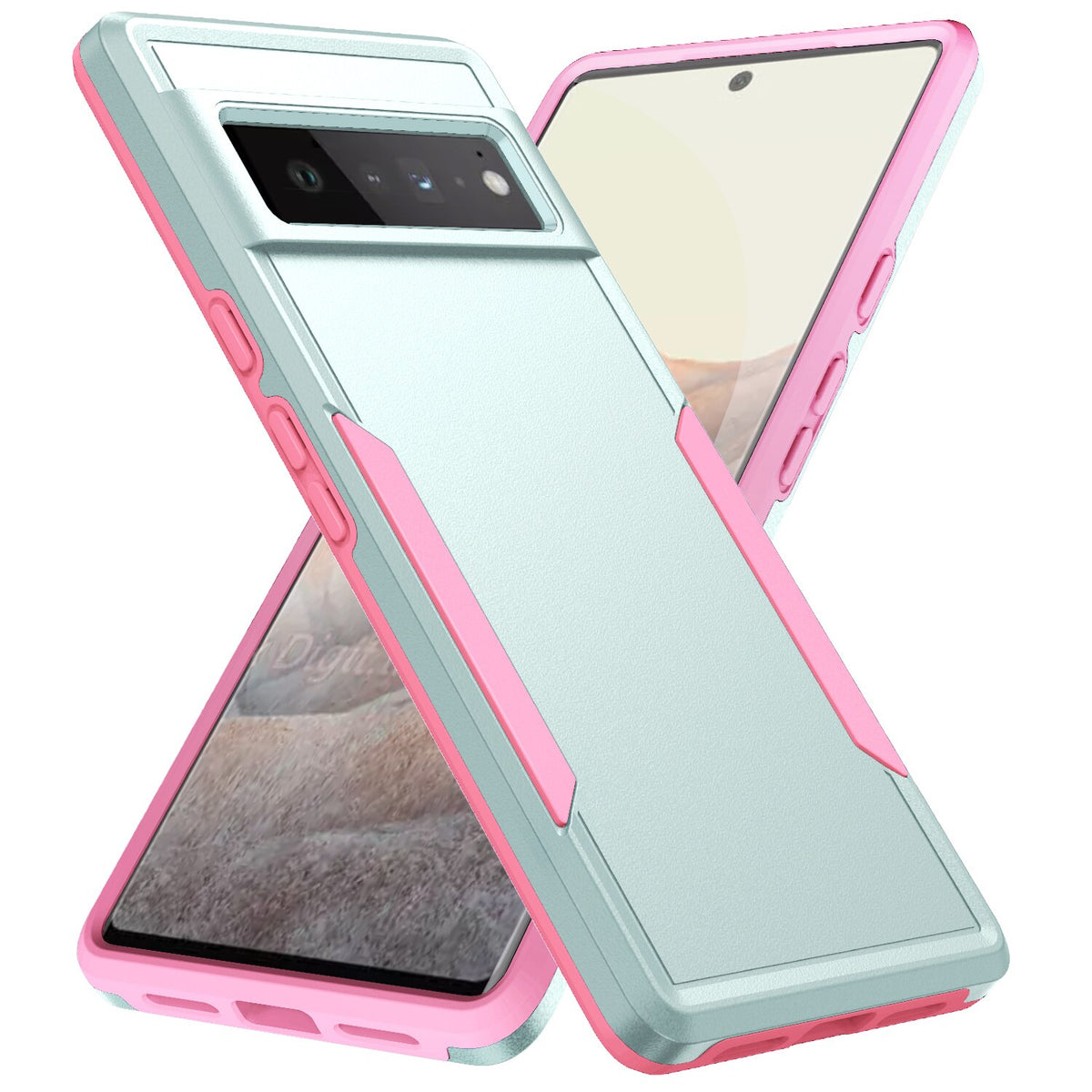 Deksel til Google Pixel 7 6 Pro 6A Soft TPU Hard Plastic Protective Back Cover Cqoue Fundas
