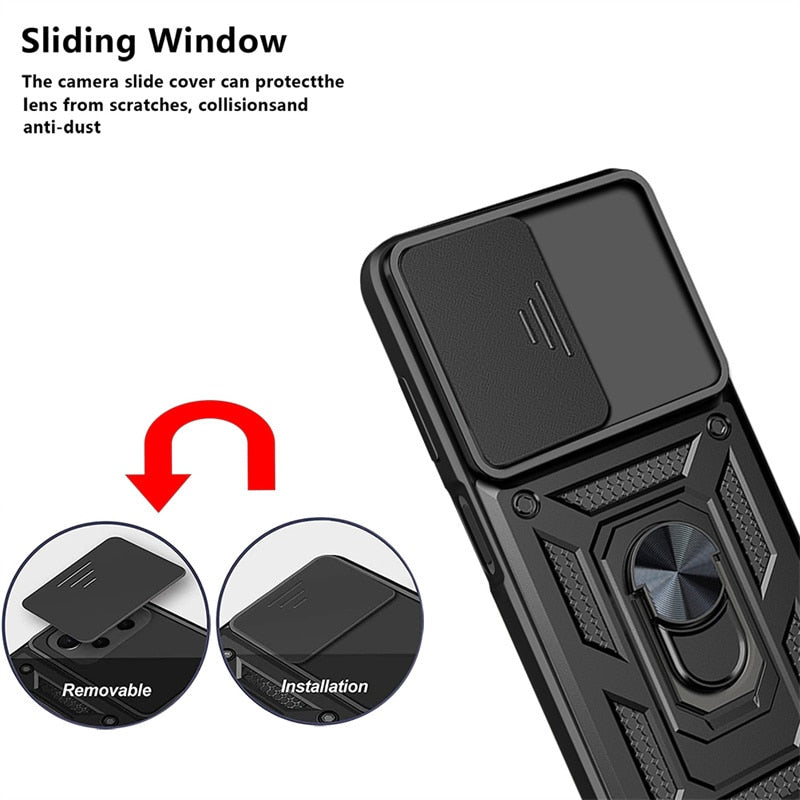 Deksel til Motorola Edge 20 Pro Case Slide Camera Armor Phone Cases For Moto Edge20 Lite Edge 2021 Edges Magnetic Holder Stand Cover