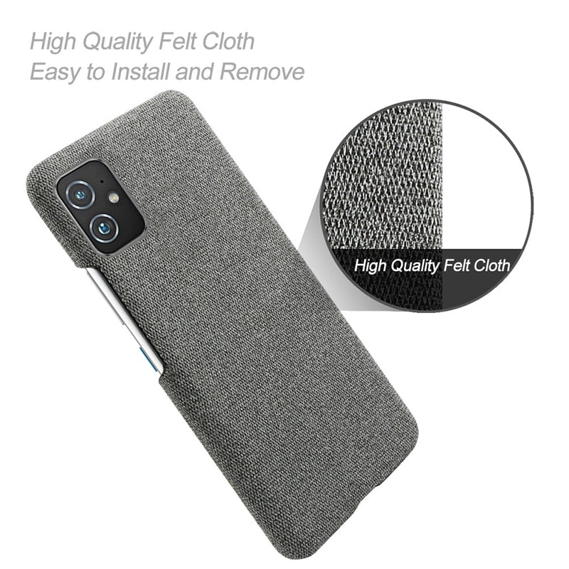 Deksel til ASUS ZenFone 8 чехол Hard PC Shockproof Woven Textile Fabric Cloth Back Cover For zenfone 8 Global 8 Flip Protective