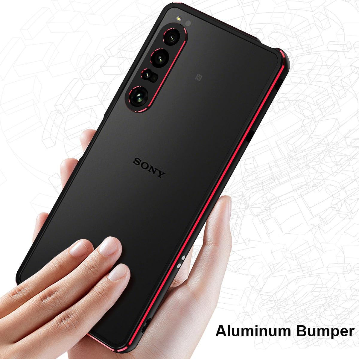 Deksel til Sony Xperia 1 IV 5 iii 10 iii XZ3 2 Metal Camera Protector Frame Phone Cover XA1 XA2 Shockproof Case