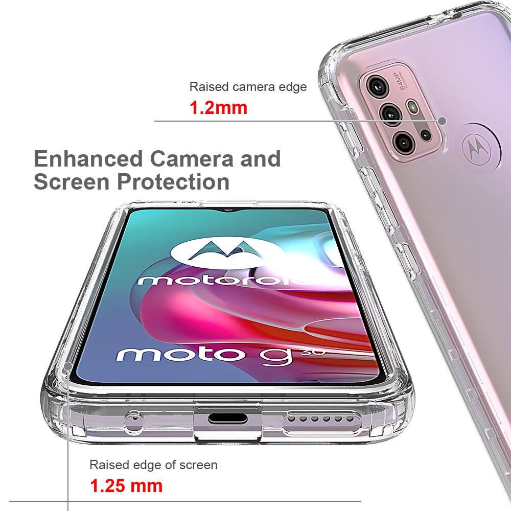 Deksel til Motorola Moto G30 G20 G10 G10 Power G60 G9 Power G9 Plus Full Protection Hard PC + Soft TPU Gradient Color Phone Cover