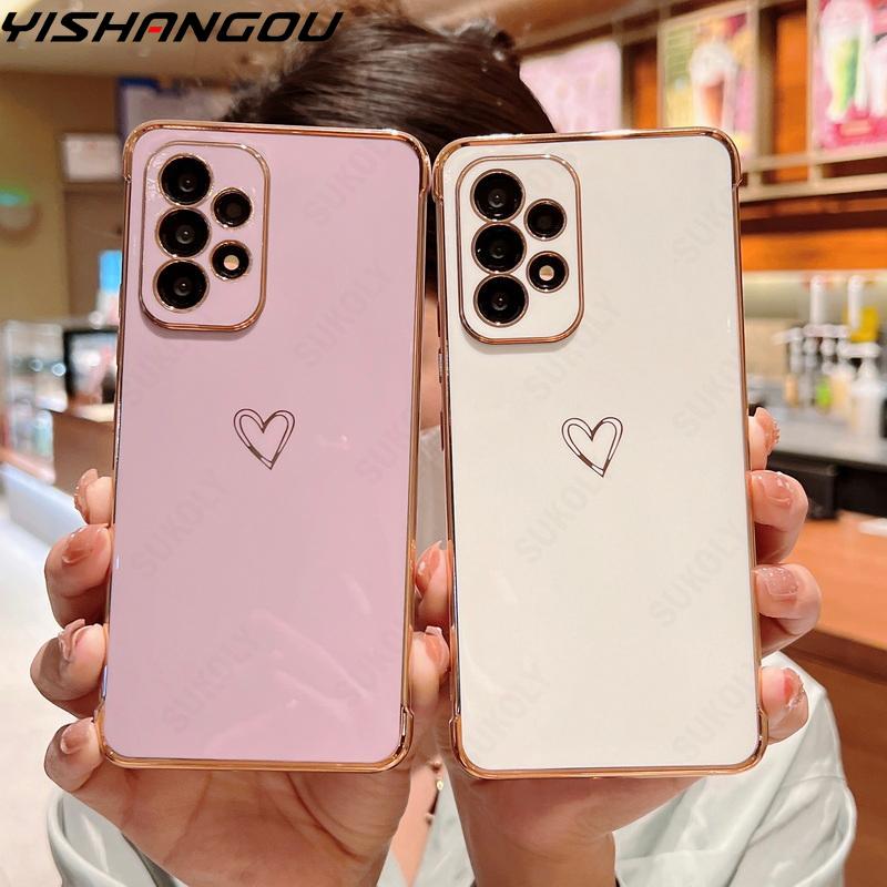 Deksel til Samsung Galaxy A53 A52 S22 Ultra S21 S23 Plus S20 FE A13 A52S A54 A12 Electroplate Silicone mykt deksel